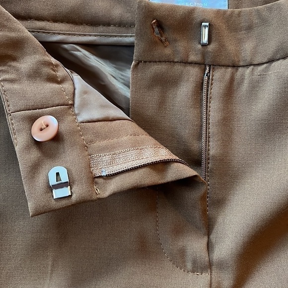 NWT Pure Coll. Slim Leg Wool-Blend Pant Camel 2P - Picture 6 of 9